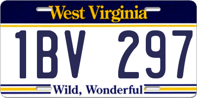WV license plate 1BV297