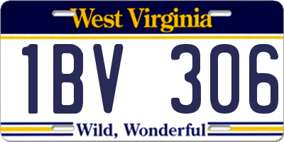 WV license plate 1BV306