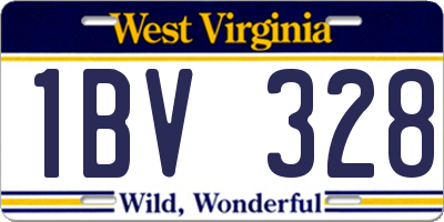 WV license plate 1BV328