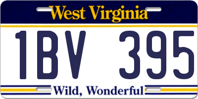 WV license plate 1BV395