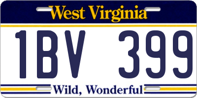 WV license plate 1BV399