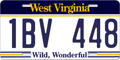 WV license plate 1BV448