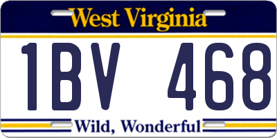 WV license plate 1BV468