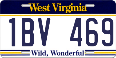 WV license plate 1BV469