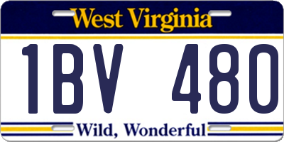 WV license plate 1BV480