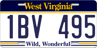 WV license plate 1BV495