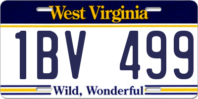 WV license plate 1BV499