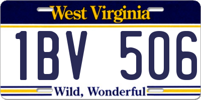 WV license plate 1BV506