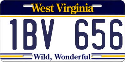 WV license plate 1BV656