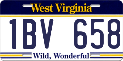 WV license plate 1BV658