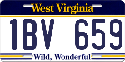WV license plate 1BV659