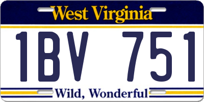 WV license plate 1BV751