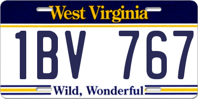 WV license plate 1BV767
