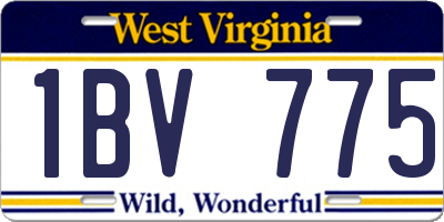 WV license plate 1BV775