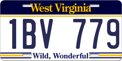 WV license plate 1BV779