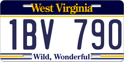 WV license plate 1BV790