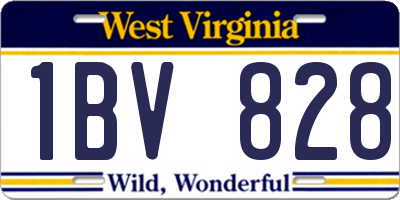 WV license plate 1BV828