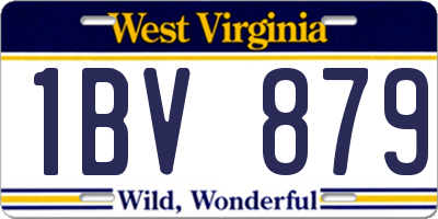 WV license plate 1BV879