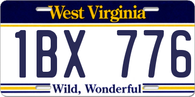 WV license plate 1BX776
