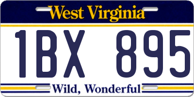 WV license plate 1BX895