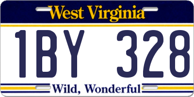 WV license plate 1BY328