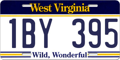 WV license plate 1BY395