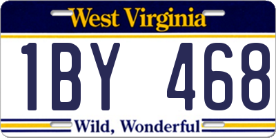WV license plate 1BY468
