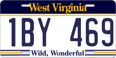 WV license plate 1BY469