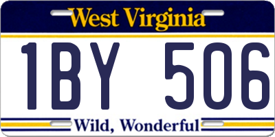 WV license plate 1BY506