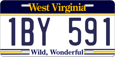 WV license plate 1BY591