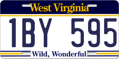 WV license plate 1BY595