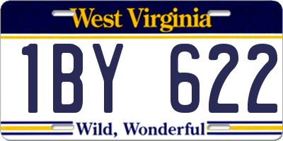 WV license plate 1BY622