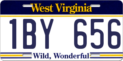 WV license plate 1BY656