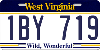 WV license plate 1BY719