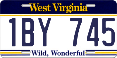 WV license plate 1BY745