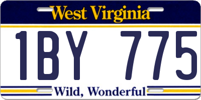 WV license plate 1BY775