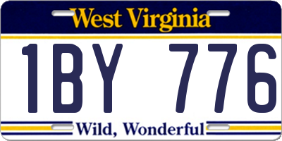 WV license plate 1BY776