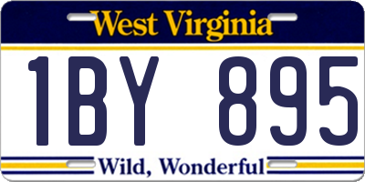 WV license plate 1BY895