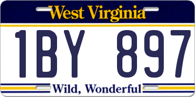 WV license plate 1BY897