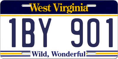 WV license plate 1BY901