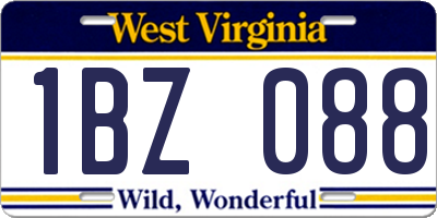 WV license plate 1BZ088