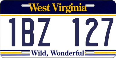 WV license plate 1BZ127