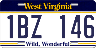 WV license plate 1BZ146