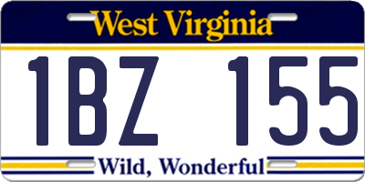 WV license plate 1BZ155