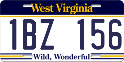 WV license plate 1BZ156