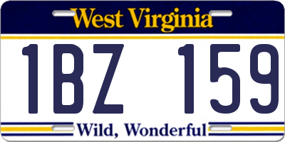 WV license plate 1BZ159