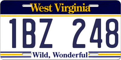 WV license plate 1BZ248