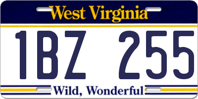WV license plate 1BZ255
