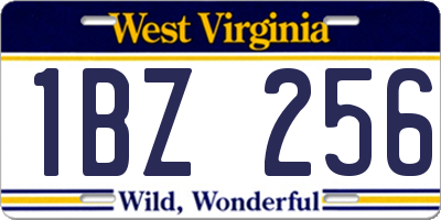 WV license plate 1BZ256