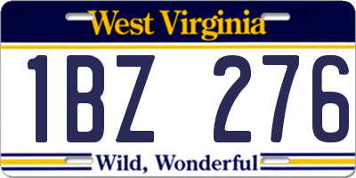 WV license plate 1BZ276